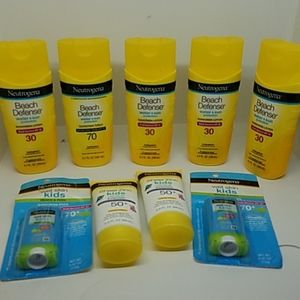 Neutrogena sunscreen lot of 9 spf 30, 50, 70